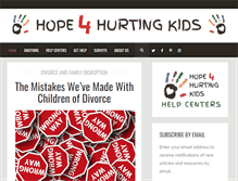 Tablet Screenshot of hope4hurtingkids.com